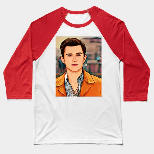 Tom Holland Baseball T-Shirt by masboyyy